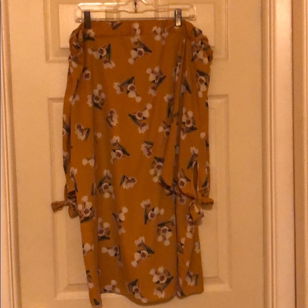 Off-the-Shoulder Yellow Dress